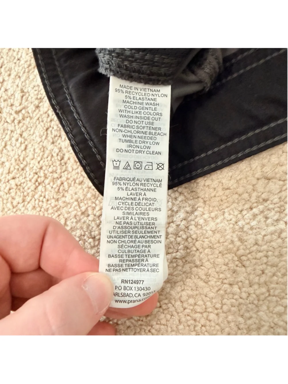 prAna Stretch Zion Gray Relaxed Fit Cargo Pants Men's Size 40X32 Outdoors Hiking